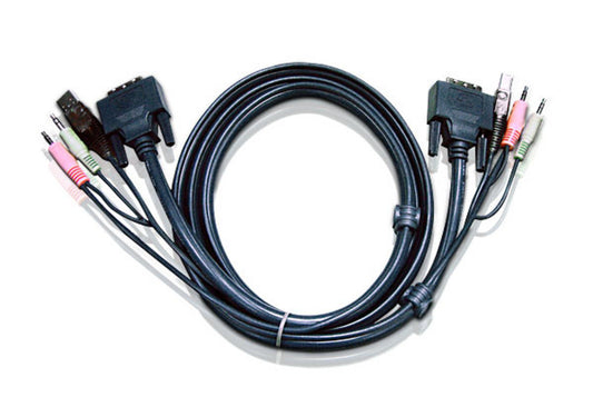 Aten KVM Cable 3m with DVI-D (Single Link) USB & Audio to DVI-D (Single Link), USB & Audio 2L-7D03U