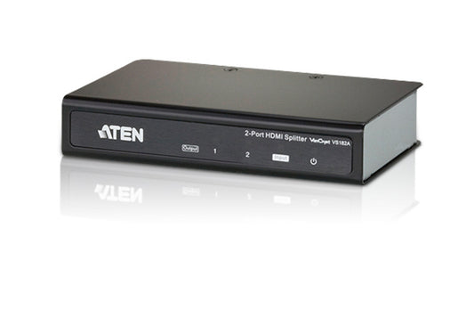 Aten Video Splitter 2 Port HDMI 4K Splitter 340MHz, Ultra HD 4kx2k & 1080p Full HD, Supports Dolby True HD VS182A-AT-U
