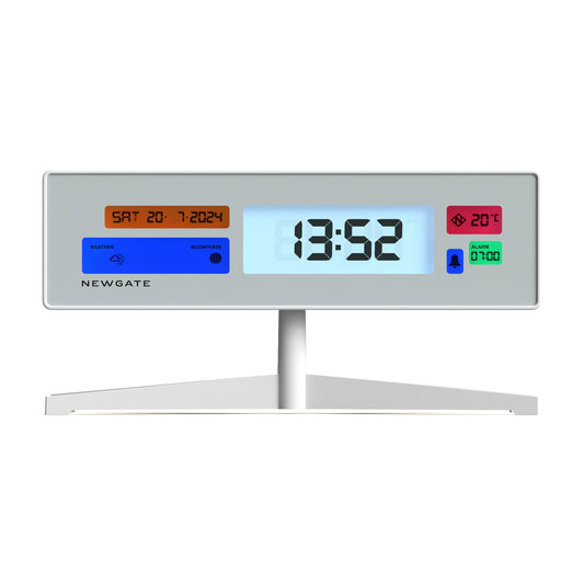 Newgate Supergenius Lcd Alarm Clock Matte White NGLCD/SUPER2