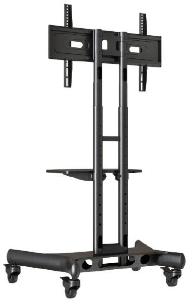 Atdec AD-TVC-45 Height Adjustable Mobile TV Cart. Max Load 45kg. VESA up to 600x400. For Panels 32" to 65". Black. 10 YR WTY AD-TVC-45