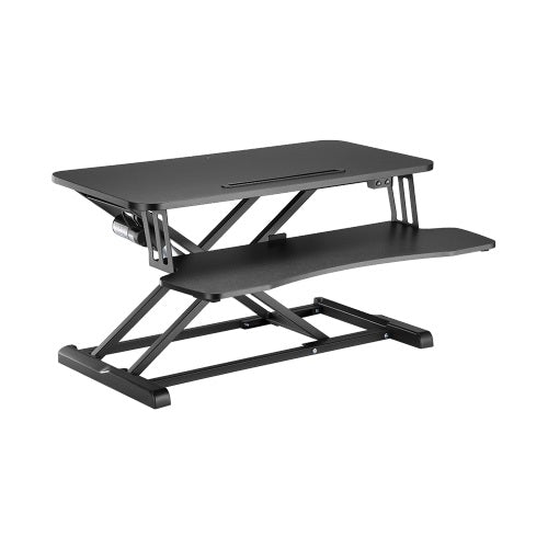 Brateck COST-EFFECTIVE ELECTRIC X-LIFT DESK CONVERTER 615x800x156~480mm up to 20kg, Black, Worksurface Size(LxW): 800x400mm DWS15-01E