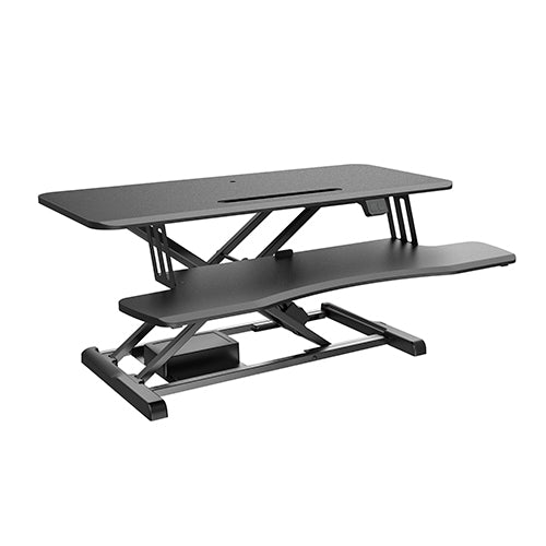 Brateck Electric Sit Stand Desk Converter (950x615x156~480mm) with Keyboard Tray Deck (Standard Surface) Worksurface Up to 20kg DWS15-02