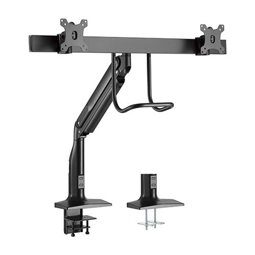 Brateck Dual Monitors Select Gas Spring Aluminum Monitor Arm Fit Most 17‘-35’ Monitors Up to 10kg per screen VESA 75x75/100x100 LDT43-C021