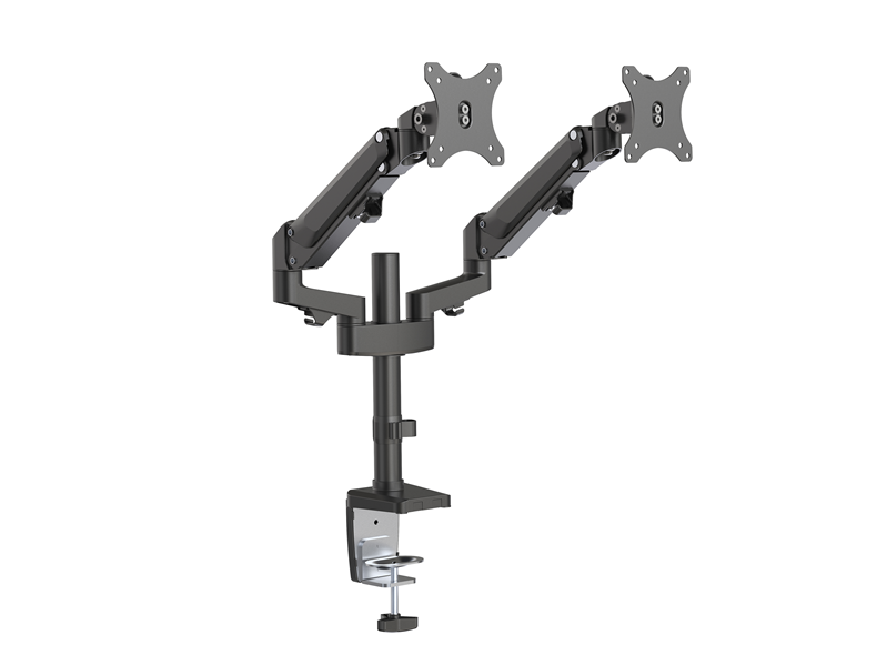 Brateck Dual Monitors Heavy-Duty Aluminum Gas Spring Monitor Arm Fit Most 17''-32'' Up to 12kg per screen VESA 75x75/100x100 LDT47-C024N