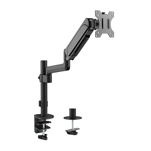 Brateck Single Monitor Pole-Mounted Gas Spring Monitor Arm Fit Most 17' - 32' Monitor Up to 9Kg Per screen VESA 75x75/100x100 LDT48-C012