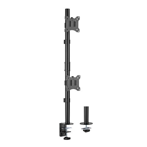 Brateck Vertical Pole Mount Dual-Screen Monitor Mount Fit Most 17'-32' Monitors, Up to 9kg per screen VESA 75x75/100x100 LDT57-C02V