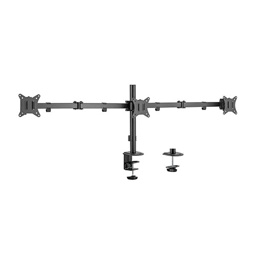 Brateck Triple-Monitor Steel Articulating Monitor Mount Fit Most 17'-27' Monitor Weight Capacity (per screen):7kg, VESA: 75x75, 100x100(Black) (LS) LDT66-C034