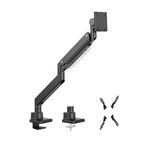 Brateck LDT80-C012 SUPER HEAVY-DUTY GAS SPRING MONITOR ARM For most 17'~57' Monitors, Fit Curved Monitor, Matte Black LDT80-C012