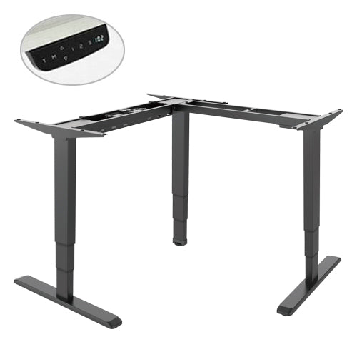 Brateck Triple Motor L-Shape Electric Sit-Stand Desk (Frame only) Three Stage Column 40X80?46X86?52X92mm M06-33R