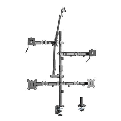 Brateck Dual-Monitor All-in-One Studio Setup Desktop Mount Fit17'-32' Weight Capacity Up to 9kg, Fit Curved Monitor MDS10-2