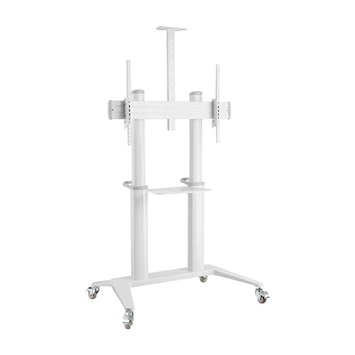 Brateck Ultra-Modern Large Screen Aluminum TV Cart Fit 70'-120' Up to 140kg- White(LS) TTL12-610TW-W