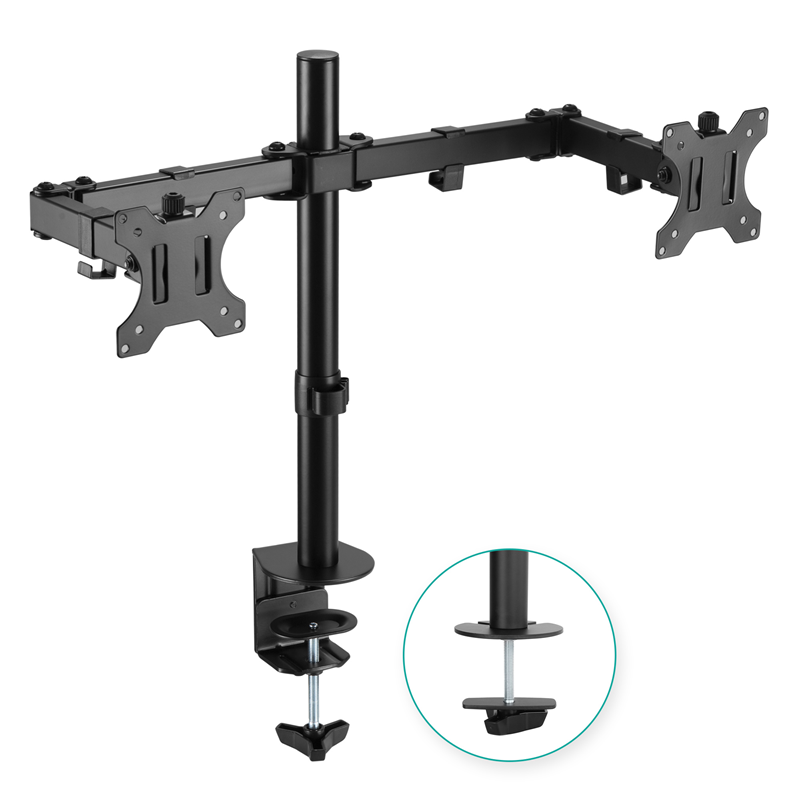 mbeat activiva ErgoLife Dual Monitor Screen Double Joint Monitor Arm Detachable VESA 360 Rotary Two Mounting Options Net Weight: 4.3kg ACA-BMA-DC01K