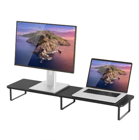 mbeat activiva Black Dual Monitor Riser Dimensions:1000mm x 260mm x 122mm Fit Screen Size:13'~32' Package Weight:3.5kg ACA-MSTD-03BLK