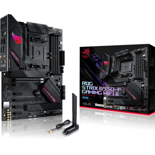 ASUS AMD B550 ROG STRIX B550-F GAMING WIFI II (Ryzen AM4) ATX Motherboard PCIe 4.0, Intel 2.5Gb Ethernet, WiFi 6E, Dual M.2 Heatsink, SATA 6, (WIFI6) ROG STRIX B550-F GAMING WIFI II