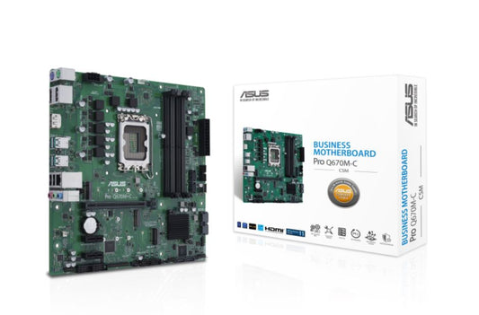 ASUS Q670M PRO Q670M-C-CSM Intel LGA 1700 Micro-ATX Business Motherboard, 4xDDR5~128GB, 1x PCIe 4.0/3.0 x16 slot, 1Gb Ethernet PRO Q670M-C-CSM