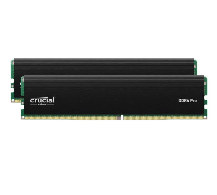 Crucial Pro 64GB (2x32GB) DDR4 UDIMM 3200MHz CL22 Black Heat Spreader Support Intel XMP AMD Ryzen Desktop PC Gaming Memory CP2K32G4DFRA32A