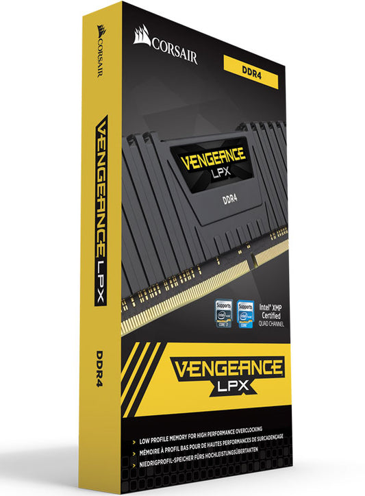 Corsair Vengeance LPX 16GB (2x8GB) DDR4 2666MHz C16 Desktop Gaming Memory Black - AMD Ryzen CMK16GX4M2Z2666C16
