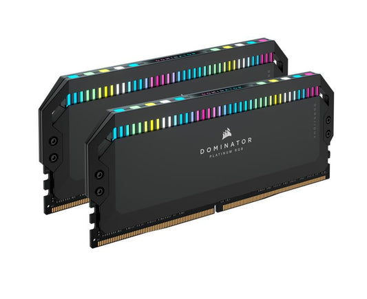 Corsair Dominator Platinum RGB 32GB (2x16GB) DDR5 UDIMM 5200Mhz C40 1.25V Black Desktop PC Gaming Memory CMT32GX5M2B5200C40