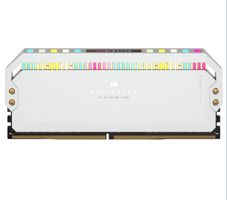 Corsair DOMINATOR Platinum RGB 64GB (2x32GB) DDR5 UDIMM 5200Mhz C40 1.25V White Desktop PC Gaming Memory CMT64GX5M2B5200C40W