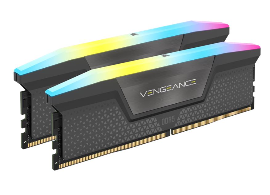 Corsair Vengeance RGB 64GB (2x32GB) DDR5 UDIMM 6400MHz C32 1.35V Desktop Gaming Memory Black CMH64GX5M2B6400C32