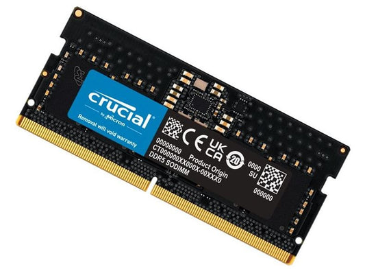 Crucial 32GB (1x32GB) DDR5 SODIMM 5200MHz CL42 1.1V Notebook Laptop Memory CT32G52C42S5