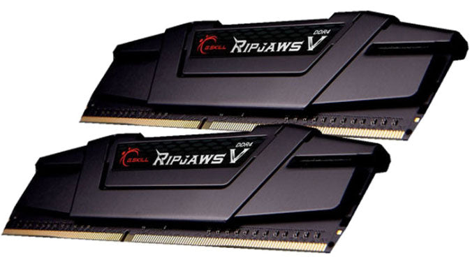G.SKILL F4-3200C16D-32GVK 32GB (2 x 16GB)/ PC4-25600 / DDR4 3200 Mhz/ Timings 16-18-18-38/ Voltage 1.35V/ RipjawsV F4-3200C16D-32GVK
