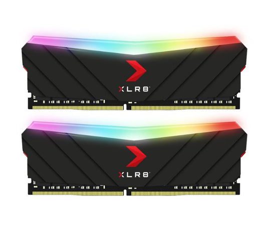 PNY XLR8 16GB (2x8GB) DDR4 UDIMM 4200Mhz RGB CL19 1.4V Dual Black Heat Spreader Gaming Desktop PC Memory >3600MHz MD16GK2D4420019XRGB