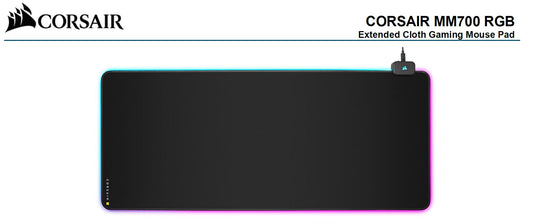 Corsair MM700 RGB POLARIS - ICUE, Dynamic Three Zone RGB, Low friction micro-texture surface for Ultimate Gaming Setup.930mm x 400mm x 4mm Mousemat CH-9417070-WW