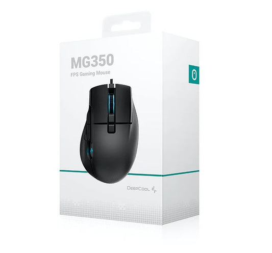 DeepCool MG350 FPS Gaming Mouse, 16000 DPI Optical Sensor, Pixart PAW 3335, 400 IPS, Self-Adjusting FPS, 8 Programmable Buttons, Omron Micro Switches R-MG350-BKDUNN-G