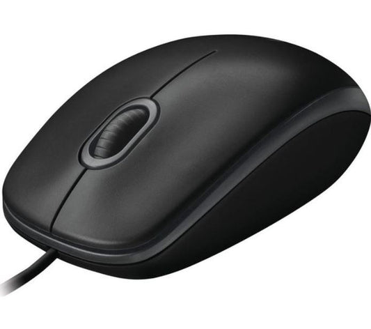 Logitech B100 Optical USB Mouse 800dpi for PC Laptop Mac Tux Full Size Comfort smooth mover 3yr wty 910-006605