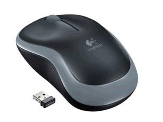 Logitech M185 Wireless Mouse Nano Receiver Grey 1-year battery life Logitech Advanced 2.4 GHz wireless connectivity 910-002255