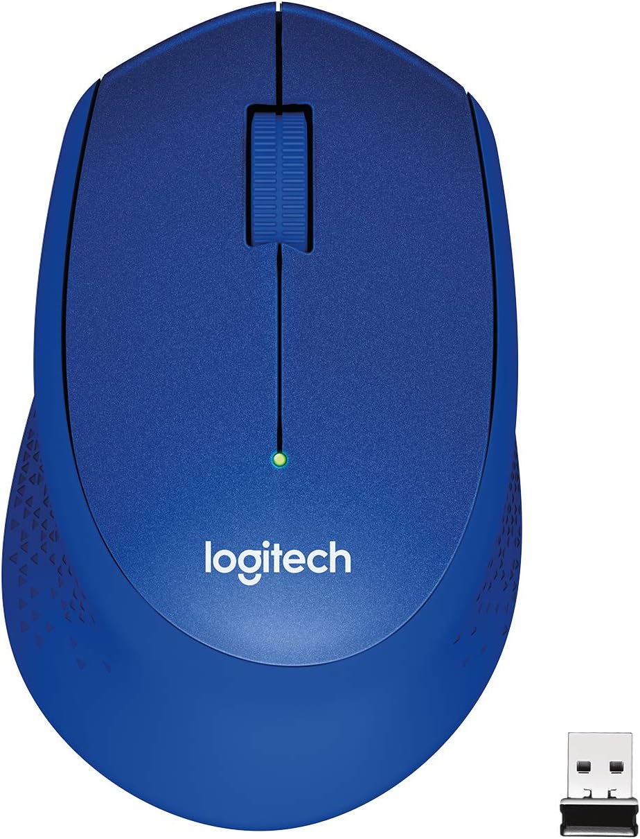 (LS)Logitech M331 SILENT PLUS Wireless Mouse Blue DPI (Min/Max): 1000± 1-Year Limited Hardware Warranty 910-004915