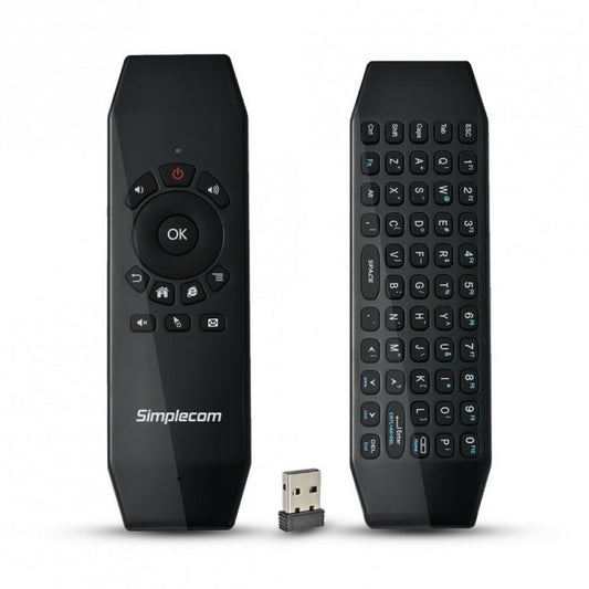 Simplecom RT150 2.4GHz Wireless Remote Air Mouse Keyboard with IR Learning RT150