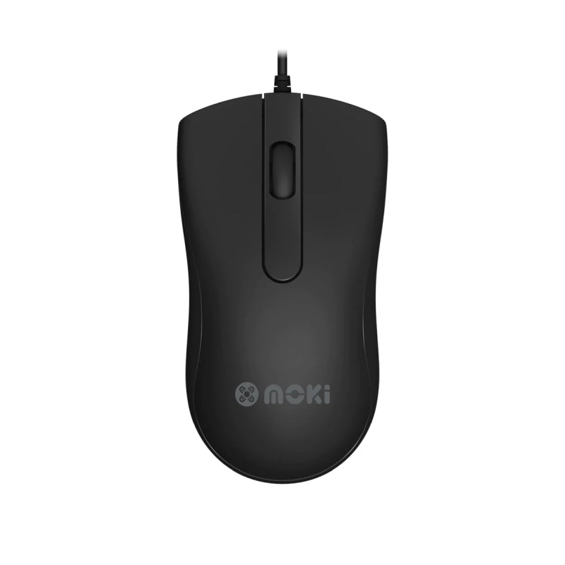 Moki Wired Optical Mouse - Black - ACC MOCA