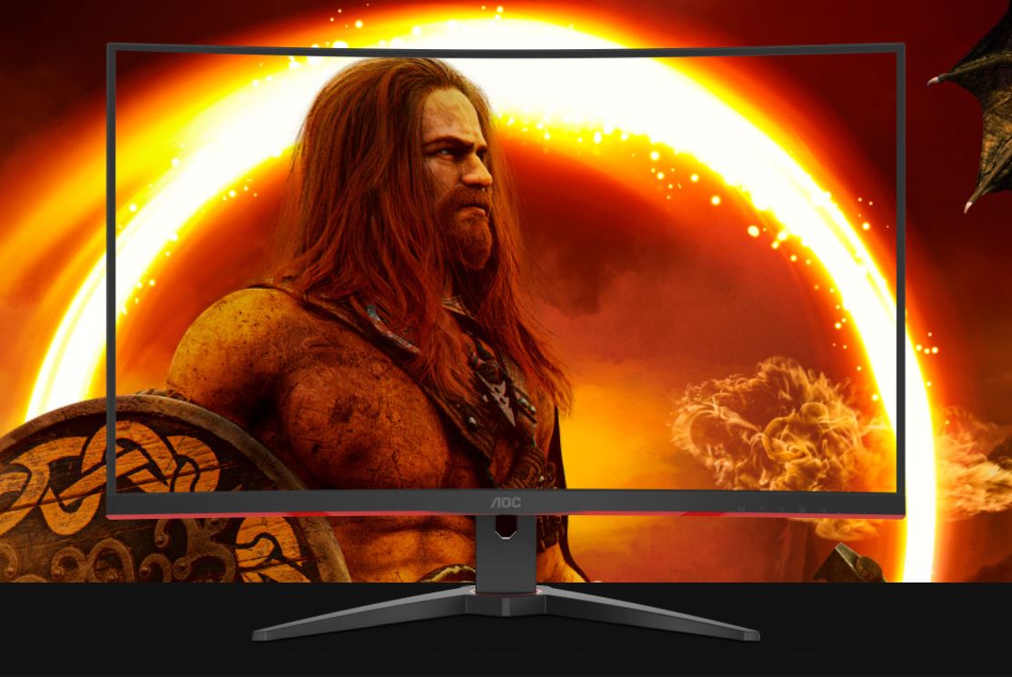 AOC 31.5' Curved Monitor (C32G2ZE) - FHD 240Hz VA, 0.5ms, 1500R curve, 123% sRGB, DP 1.2, HDMI 2.0, Delta E<2, tilt adjustable, 3000:1 contrast C32G2ZE