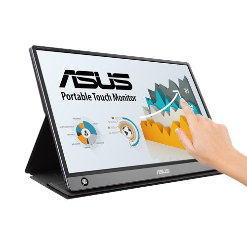 ASUS MB16AMT 15.6' ZenScreen Portable USB Touch Monitor, IPS, Full HD, 10-point Touch, Built-in Battery 7800mAh, USB Type-C, Micro-HDMI, 0.9KG, 9mm MB16AMT