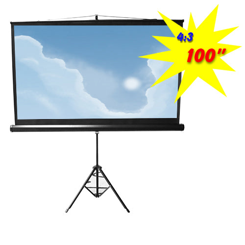 Brateck Standard Portable Tripod Projection Screen -100 ' 4:3 Viewing Size(WxH): 200 x150cm PSDC100