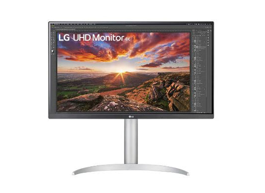 LG 27' IPS 5ms 4K UHD HDR400 FreeSync 3-Side Borderless Monitor w/ArcLine HAS - HDMI, DP, USB Type-C, Speaker, VESA 100mm, Height Adjustable 27UP850N-W