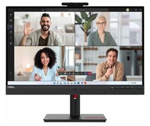 LENOVO ThinkVision T27hv-30 27' QHD Monitor IPS 2K 2560x1440 16:9 Height Adjustable Tilt Swivel Pivot Webcam MIC Spk DP HDMI USB-C LAN 90W PD 4xUSB 63D6UAR3AU