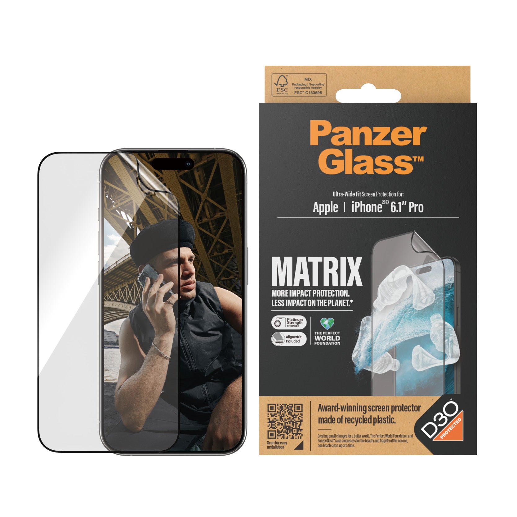 Impact Glass - Apple iPhone 15 Pro Screen Protector with Camera