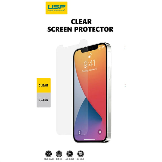 USP Apple iPhone 15 Pro / iPhone 15 (6.1') Tempered Glass Screen Protector Clear - 9H Surface Hardness, Perfectly Fit Curves, Anti-Scratch 6976552040365