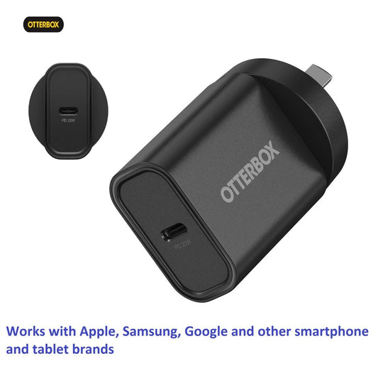 OtterBox 20W USB-C (Type I) PD Fast Wall Charger - Black (78-81350), Compact, Drop Tested, Safe & Smart Charging, Best for Apple, Samsung & USB-C Devices 78-81350
