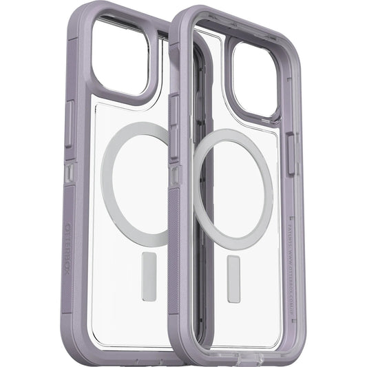 OtterBox Defender XT Clear MagSafe Apple iPhone 14 / iPhone 13 Case Lavender Sky(Purple) - (77-90063), DROP+ 5X Military Standard, Multi-Layer 77-90063