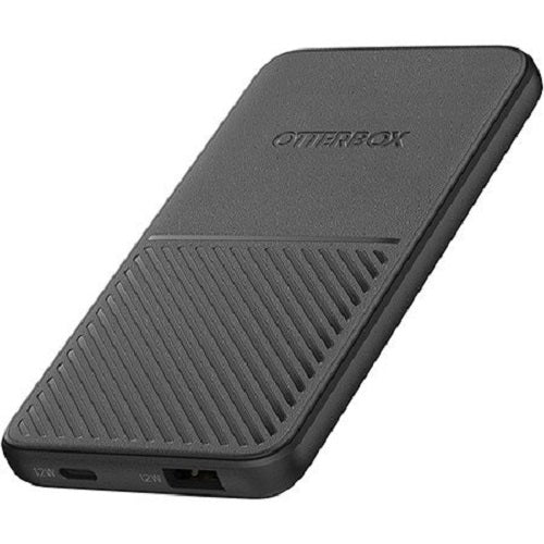 OtterBox 5K mAh Power Bank - Dark Grey (78-80641), Dual Port USB-C (12W) & USB-A (12W), Includes USB-C Cable (15CM), Durable, Perfect for Travel 78-80641