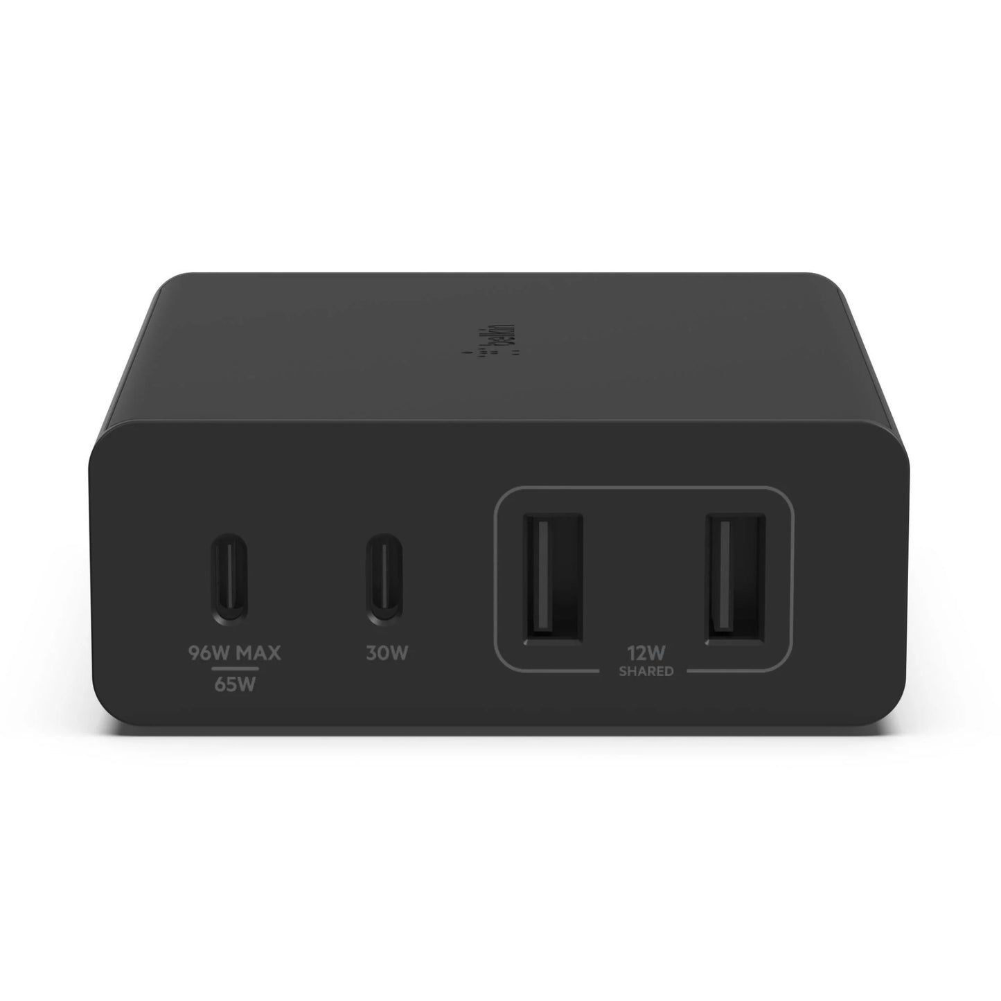 Belkin BoostCharge Pro 108W USB-C (PD 3.0) 4-Port GaN Wall Charger - Black (WCH010auBK), 2xUSB-C, 2xUSB-A, Compact Laptop Charger, 2 Years Warranty WCH010auBK
