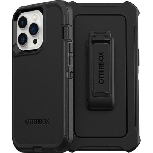 OtterBox Defender Apple iPhone 13 Pro Case Black - (77-83422), DROP+ 4X Military Standard, Multi-Layer, Included Holster, Raised Edges, Rugged 77-83422