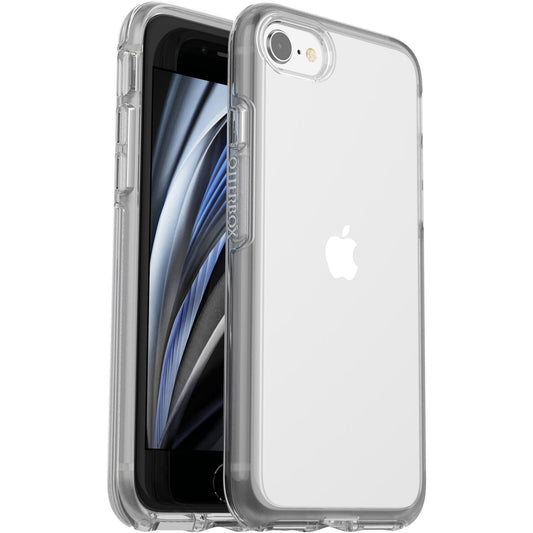 OtterBox Symmetry Clear Apple iPhone SE (3rd & 2nd Gen) and iPhone 8/7 Case Clear - (77-56719), Antimicrobial, DROP+ 3X Military Standard, Raised Edges 77-56719
