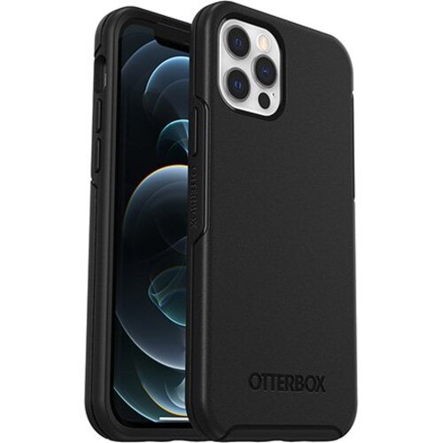 OtterBox Symmetry Apple iPhone 12 / iPhone 12 Pro Case Black - (77-65414), Antimicrobial, DROP+ 3X Military Standard, Raised Edges, Ultra-Sleek 77-65414