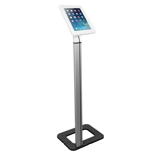 Brateck Anti-theft Tablet Kiosk Floor Stand with Aluminum Base Fit Screen Size 9.7'-10.1', 368x277x1131mm Anti-theft Lock with a Key PAD15-01