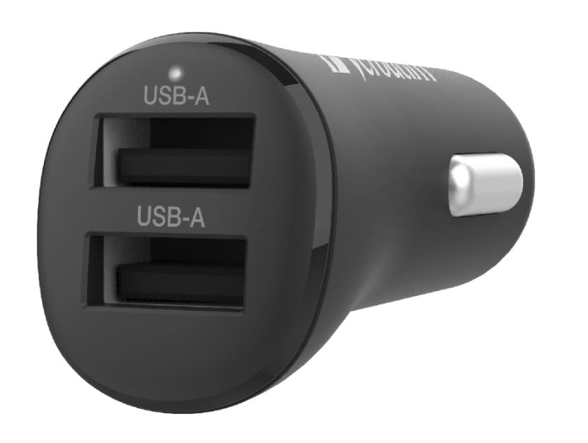 (LS)Verbatim Car Charger - Dual Port 3.4A - Black 66599